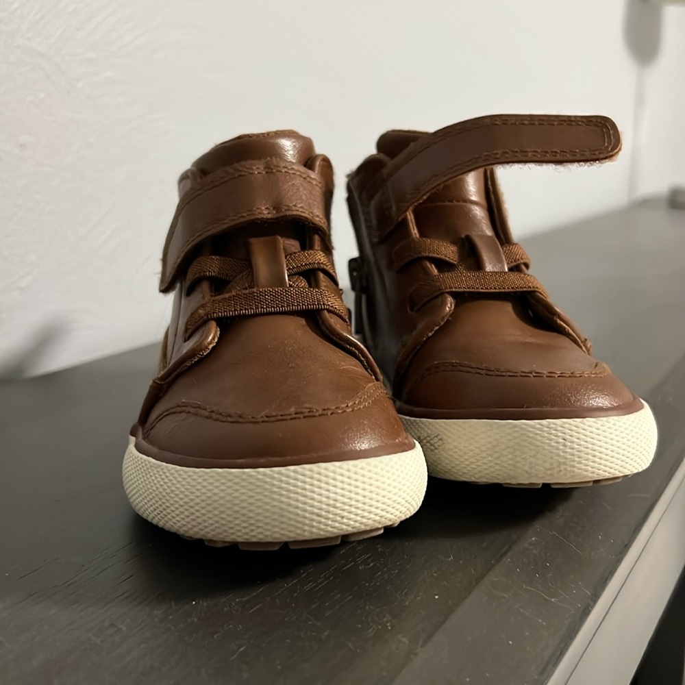 Brown toddler shoes